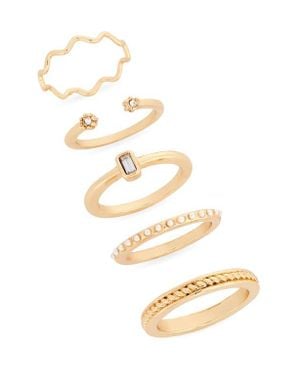 BP. Pretty 5-Ring Set - Metallic