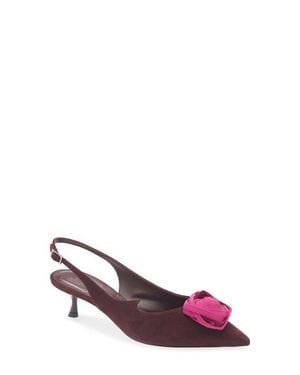 Roger Vivier I Love Vivier Roses Slingback Pump - Purple