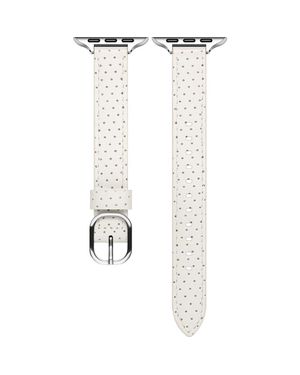 The Posh Tech Carmen Perforated Leather Apple Watch Watchband - White