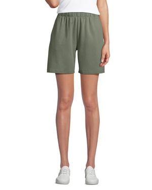 Lands' End Sport Knit High Rise Shorts - Green