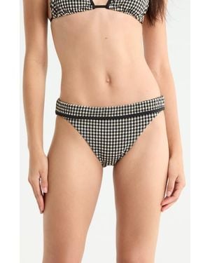 Sanctuary Banded Smocked Hipster Bikini Bottoms - Blue