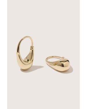 Otiumberg Sterling Roscida Drop Hoop Earrings - Natural