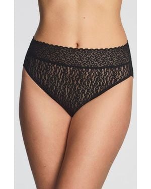 Wacoal High Bar High Cut Briefs - Black