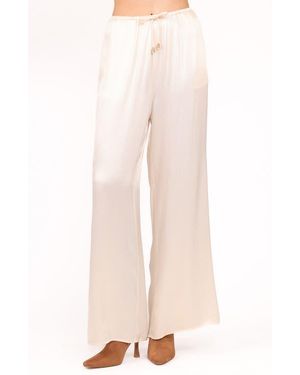 Petal & Pup Valia Satin Wide Leg Pants - Pink