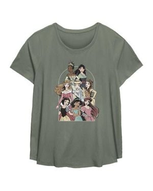 Disney Frame Princesses Graphic T-Shirt - Gray