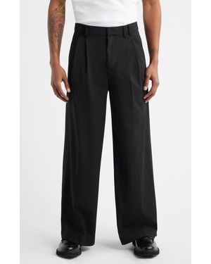 KROST Eco Pleated Wide Leg Pants - Black