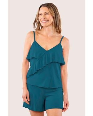 JJwinks Frill Seeker Ruffle Lounge Top - Blue