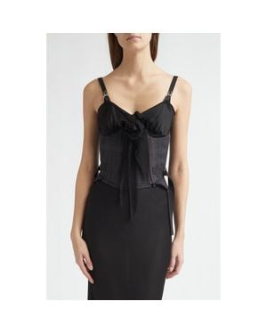 Meruert Tolegen Plaid Corset - Black