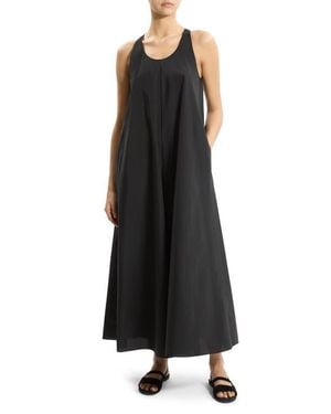 Theory Cotton Blend Maxi Dress - Black