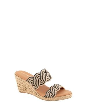 Andre Assous Nitra Twist Espadrille Platform Wedge Sandal - Multicolor