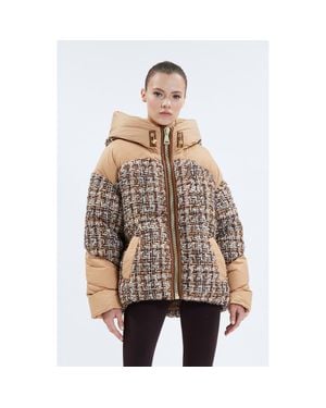 Nicole Benisti Matignon Tweed Jules Puffer Jacket - Natural