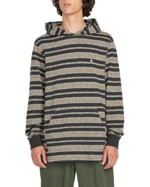 Volcom Quiver Stripe Hoodie - Gray