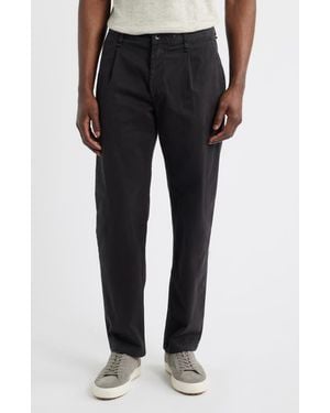 Rag & Bone Evan Trim Fit Pleated Stretch Cotton Chinos - Black