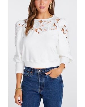 Bishop + Young Flora Texture Pullover - White