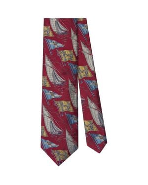 Robert Talbott Robert Boat Flags Best Of Class Necktie - Red