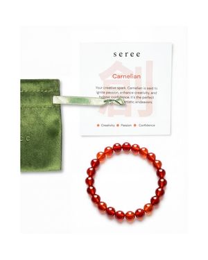 seree Manifest Confidence Crystal Beaded Bracelet - Red