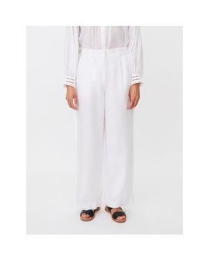 Masai Mapriselle Wide-Leg Linen Pants - White