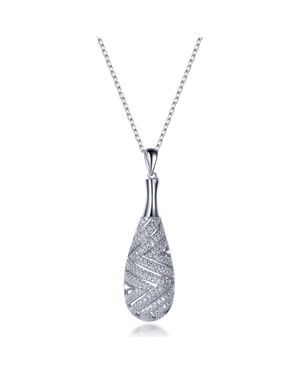 Kellery Ethereal Raindrop Pendant Necklace - Metallic