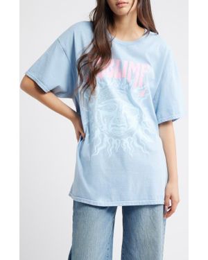 Merch Traffic Sublime Classic Logo Cotton Graphic T-Shirt - Blue