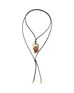 Eliou Area Charm Lariat Necklace - Metallic