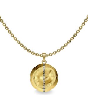 Paskal The Basketball Leaking Ball Linear Diamond Necklace - Metallic