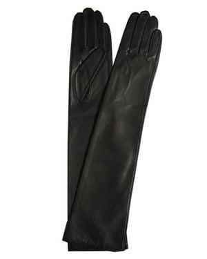 Paula Rowan Montserrat Leather Opera Gloves - Black