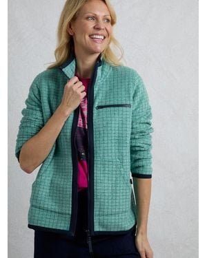 Weird Fish Tilly 1/Zip Grid Fleece - Green