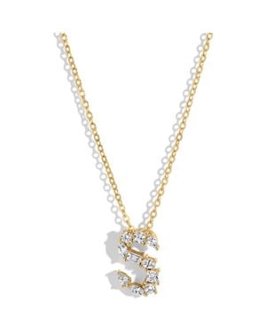 Lili Claspe Letter Pendant Necklace - Metallic