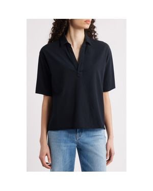 Frank & Eileen Patty Popover Top - Black