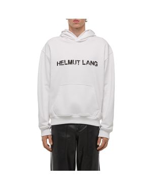 Helmut Lang Stencil Logo Graphic Hoodie - Gray
