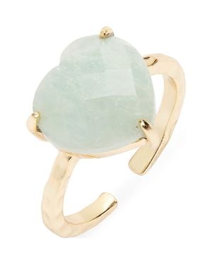 Kiara by Ki-Ele Kelsie Heart Amazonite Cuff Ring - Blue