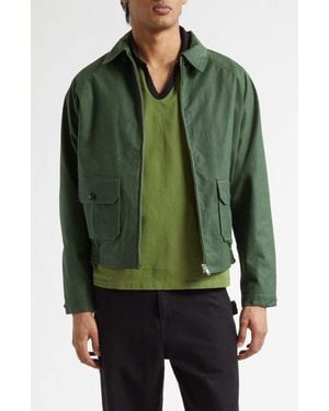 Bode Waxed Cotton Coach's Jacket - Green