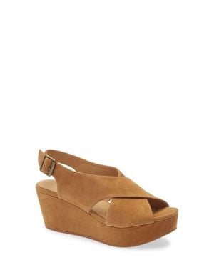 Chocolat Blu Wim Platform Wedge Sandal - Brown