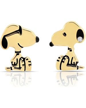 Crislu X Peanuts Snoopy Mismatched Stud Earrings - Metallic