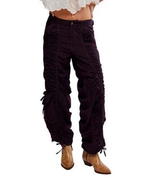 Free People Scorpio Ruched Pants - Blue