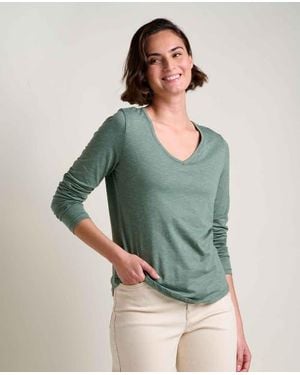 Toad & Co. Marley Long Sleeve V-Neck Tee - Green