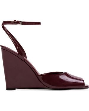 Black Suede Studio Idetta 100 Wedge Sandal - Purple