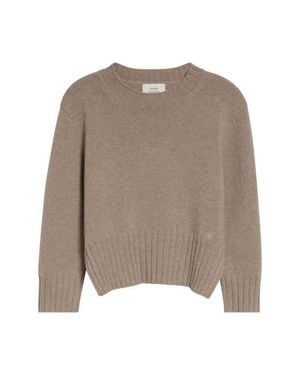 Loulou de Saison Mora Three-Quarter Sleeve Cashmere Sweater - Brown