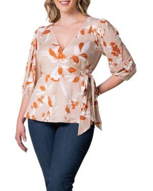 Kiyonna Nina Wrap Top - Orange
