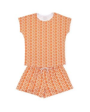 Lila and Hayes Riley Pajama Short Set - Orange