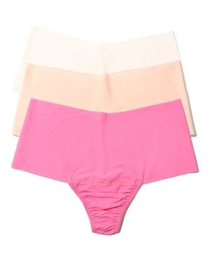 Hanky Panky Breathe Assorted 3-Pack High Waist Thongs - Pink