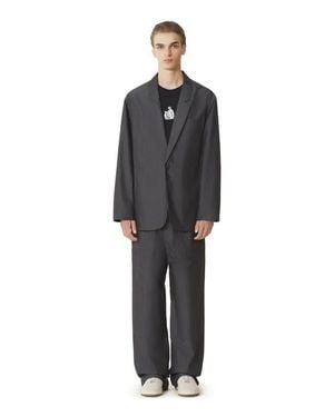 Lanvin Loose-Fit Chambray Jacket - Black