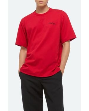 Helmut Lang Sketch Cotton T-Shirt - Red