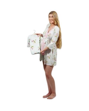 Everly Grey Adaline During & After 5-Piece Maternity/Nursing Sleep Set For Mom & Baby - White