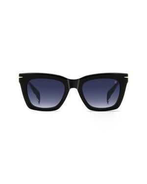 David Beckham Db 99/Miami 51Mm Gradient Rectangular Sunglasses - Blue
