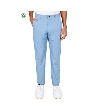 Con.struct Regular Fit Solid Flat Front Recycled Performance Golf Pants - Blue