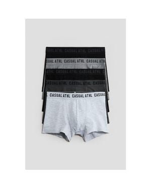 H&M 5-Pack Cotton Boxer Briefs - Black