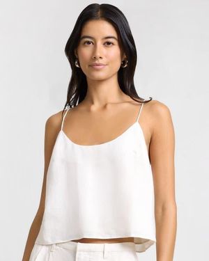 Onia Air Linen Cami Top - White
