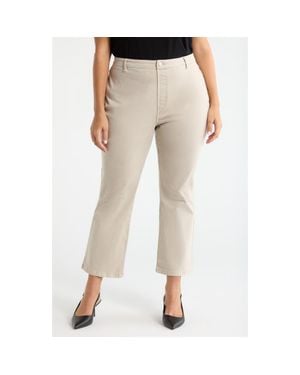 Lyssé Estelle Pull-On Ankle Flare Jeans - Natural