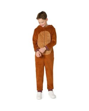 Opposuits Kids' Walrus One Piece Hooded Jumpsuit - Brown